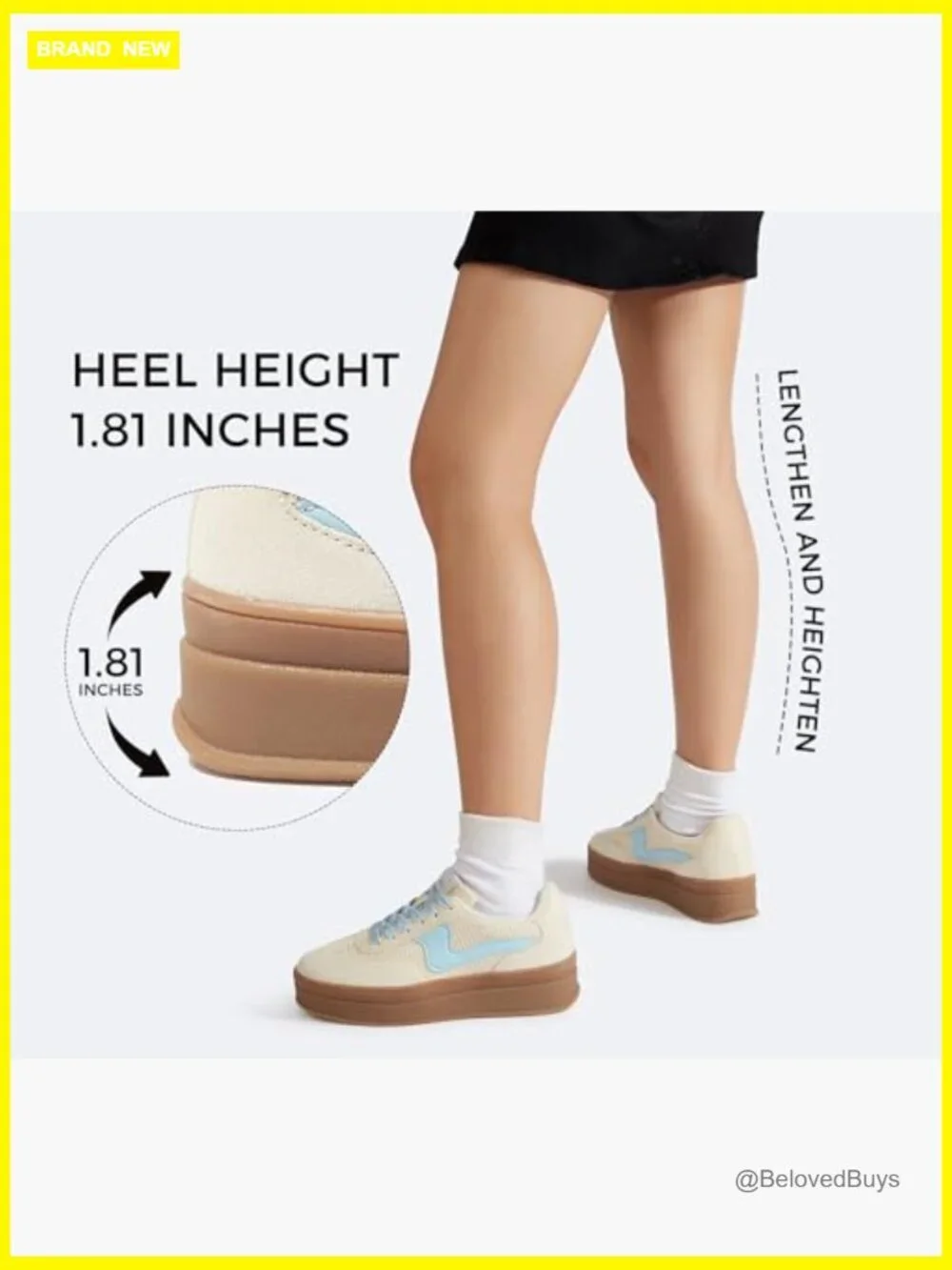 Platform Sneakers with Thick Sole, Suede & Leather Upper, Casual Walking Shoes